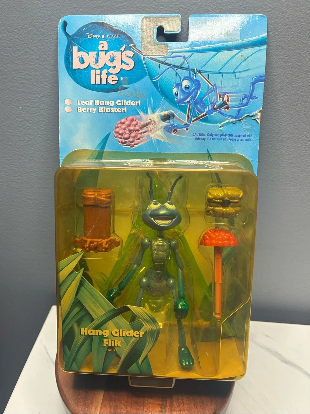 1998 Disney Pixar A Bug’s Life Hang Glider Flik Mattel Sealed Figure